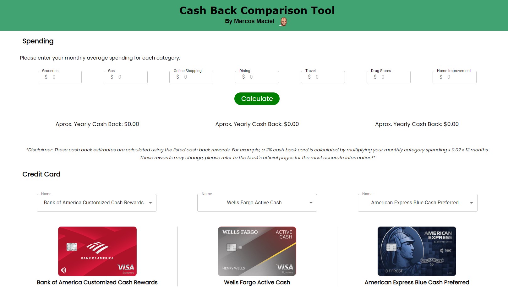 Cash Back Calculator image